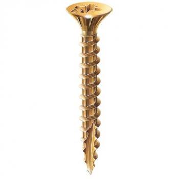 Vis à bois Pozidrive fraisée acier bichromaté 4x45mm boîte de 500