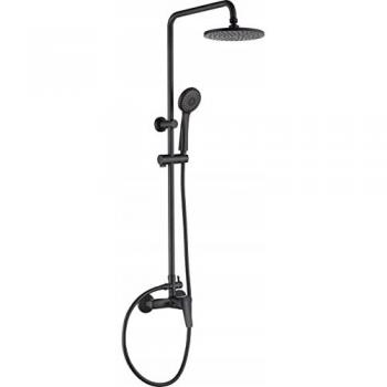 Douche Design Noir Mat avec Mitigeur Deante