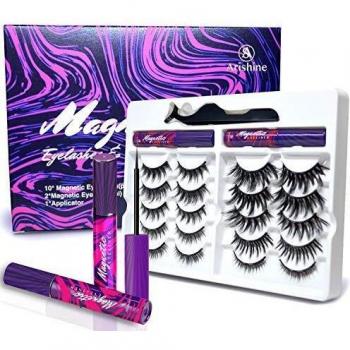 Arishine 10 Pairs Magnetic Eyelashes and Eyeliner