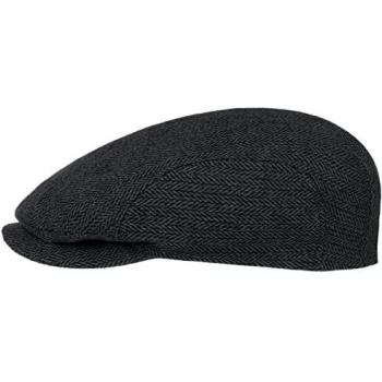 Stetson Herringbone Flatcap aus Seide, Größe 58 cm