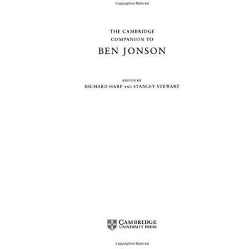 Ingles otros  camb companion ben jonson hb  cambridge
