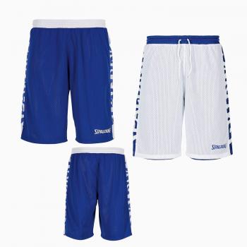 Spalding Reversible Kinder Shorts, Größe 140, royal/weiß