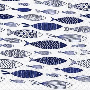 Blue Fish Lunch Napkins