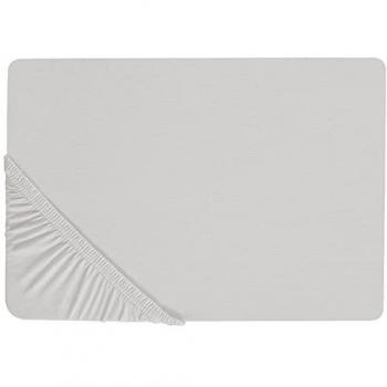 Elastic Edging Light Grey Cotton Fitted Sheet 180 x 200 cm