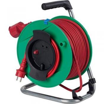 AS Schwabe Kabeltrommel mit Schutzkontakt-Gummi-Stecker 25 m