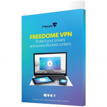 F-Secure Freedome VPN Online Privacy Protection for PC, Mac, Android (1 Year, 3 Devices) Retail Pack