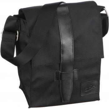 SchönfelderSkin Nylon/Leder Tasche im Hochformat schwarz