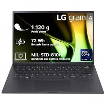 LG Gram 14 (WUXGA) Negro – 32GB DDR5x, 1TB SSD, Wi‑Fi 6E