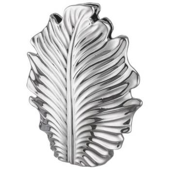 Recipiente Gilde para Plantas Monstera Esmaltado Plata Tamaño 45x36,5 cm
