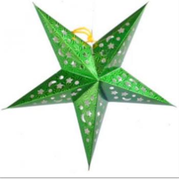 DIY 30cm Shiny Star Paper Lanterns for Craft and Party Use