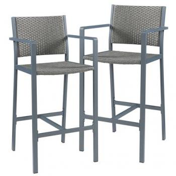 Casa.pro Barhocker Avise – 2 Stück, Aluminium, 113x56x56 cm, Dunkelgrau