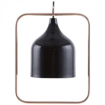 Lampe Suspendue Style Minimaliste Noir et Cuivre