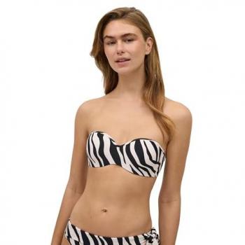 Bikini Bandeau Cebra Ysabel Mora – Copas B y D, Tirantes Ajustables