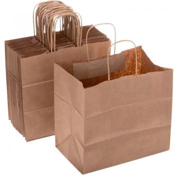 Sacs kraft écologiques avec poignées, 25 pcs