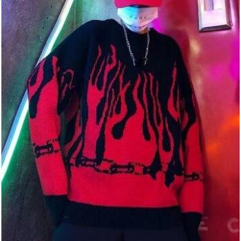 Pull long à manches Batwing imprimé pour femmes, style Harajuku