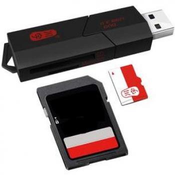 KAWAU C307DUO DualCard USB 3.0 Lezer voor SD, SDHC, SDXC & TF