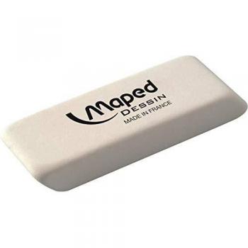Gomme de dessin blanche avec poignée souple MAPED