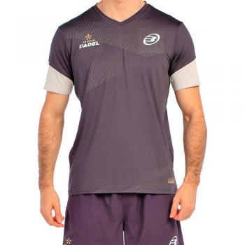 Short Sleeve T-Shirt Bullpadel Brial Gris Oscuro XL