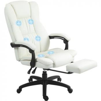 Vinsetto Ergonomischer Bürostuhl mit Massagefunktion 68,5B x 68,5T x 119-127H cm