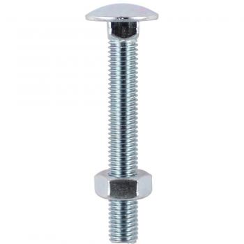 Zinc Plated Coach Bolts and Nuts M10 x 130mm