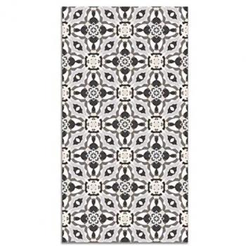 Tapis en vinyle tuile kaléidoscope gris 120x170cm