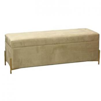 Silla lounge terciopelo beige 123x40x44