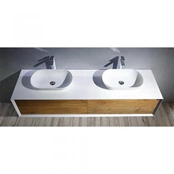 Mueble de Baño Montado 90 cm Palio – Estilo Blanco/Roble Claro (STANO)