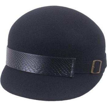 Octagonal Wool Felt Hat for Ladies