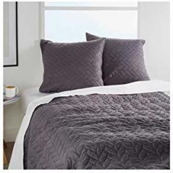 Copriletto Tressé Atmosphera grigio ardesia 260x240 cm