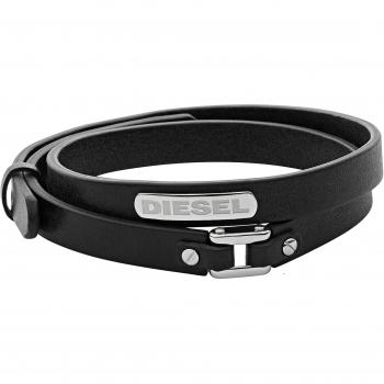 Diesel Leather Bracelet with Collar Pin Clasp