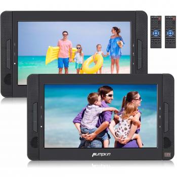 PUMPKIN Double Lecteur DVD 10,1 Pouce pour Enfants