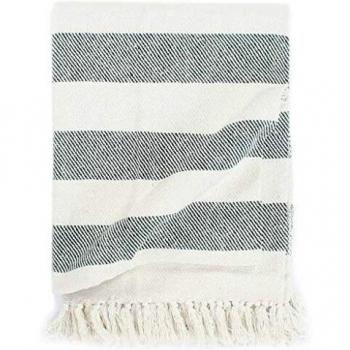 Decorative Cotton Blanket, 220x250 cm, Dark Green