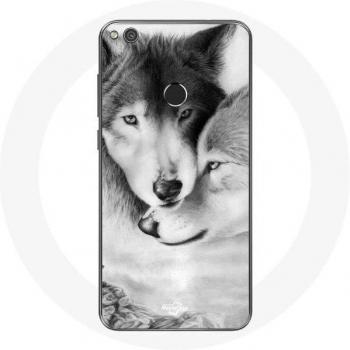 Huawei P8 Lite 2017 Wolf Duo Animals Protector