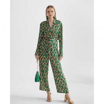 Estilo Floral Verde y Marrón: Pantalón Lola Casademunt