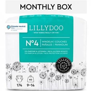 LILLYDOO Windeln, Größe 4, 9-14 kg, Monatsbox