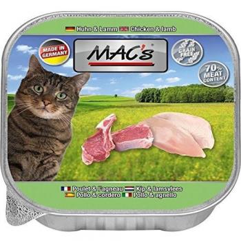 Mac's Katzenfutter getreidefrei Huhn & Lamm, 85 g