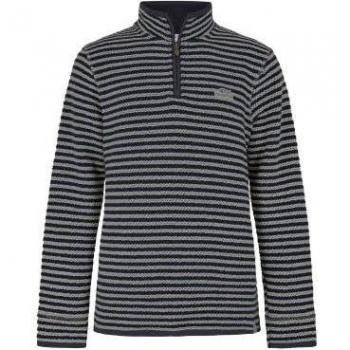 Weird Fish Mens Short-Striped Macaroni Quarter Zip Jumper (Grey, Small)