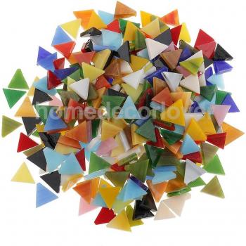 300pcs DIY Craft Glass Mosaic Tiles 12mm Triangle Shape