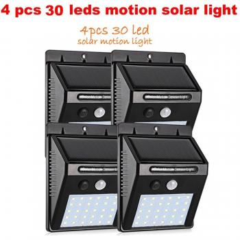 1/4pcs Solar Powered Motion Sensor Wall Light