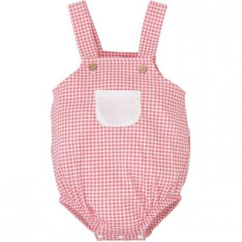 Pelele Infantil de Bebé Niño con Diseño de Cuadros Vichy