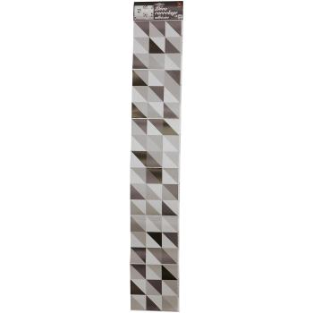 Pack adhésif carrelage stylé – 6 stickers 15 cm × 15 cm (noir/gris)