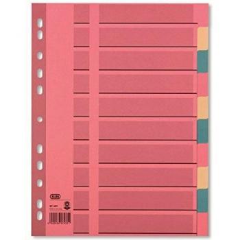 Intercalaires en carton, 10 positions, A4, Elba, manille