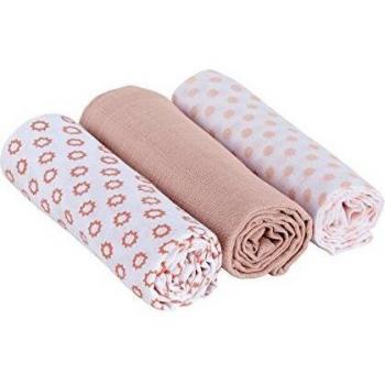 LÄSSIG Baby Puckdecke „Soft Pink“ – Baumwoll-Mulltuch, vorgewaschen, kuschelig, für Babys