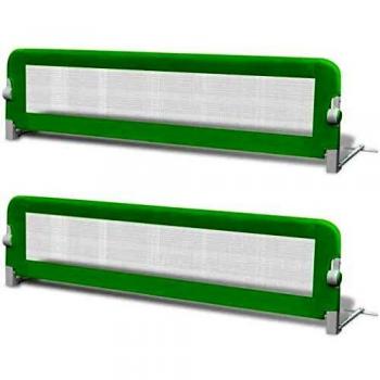 Sonata Baby Bed Guard for Toddler Bed, 2 pcs, Green, 150x42 cm