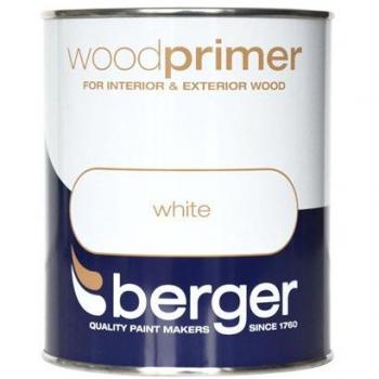 Wood Primer by Berger, 750 ml, White