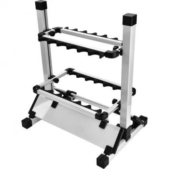 Aluminum Alloy Fishing Rod Stand with 24 Slots