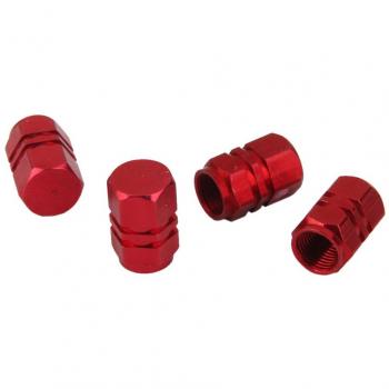 AutoShield 4‑Tapones de Llanta Rojo