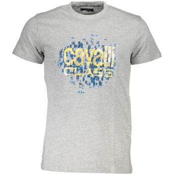 Cavalli Class Men's Gray T-Shirt