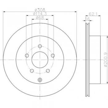 Textar 308mm Bremsscheibe hinten für Infiniti