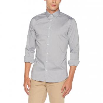Seidensticker X-Slim Fit Bügelfreies Herren Businesshemd, Langarm, Kent-Kragen, Grau